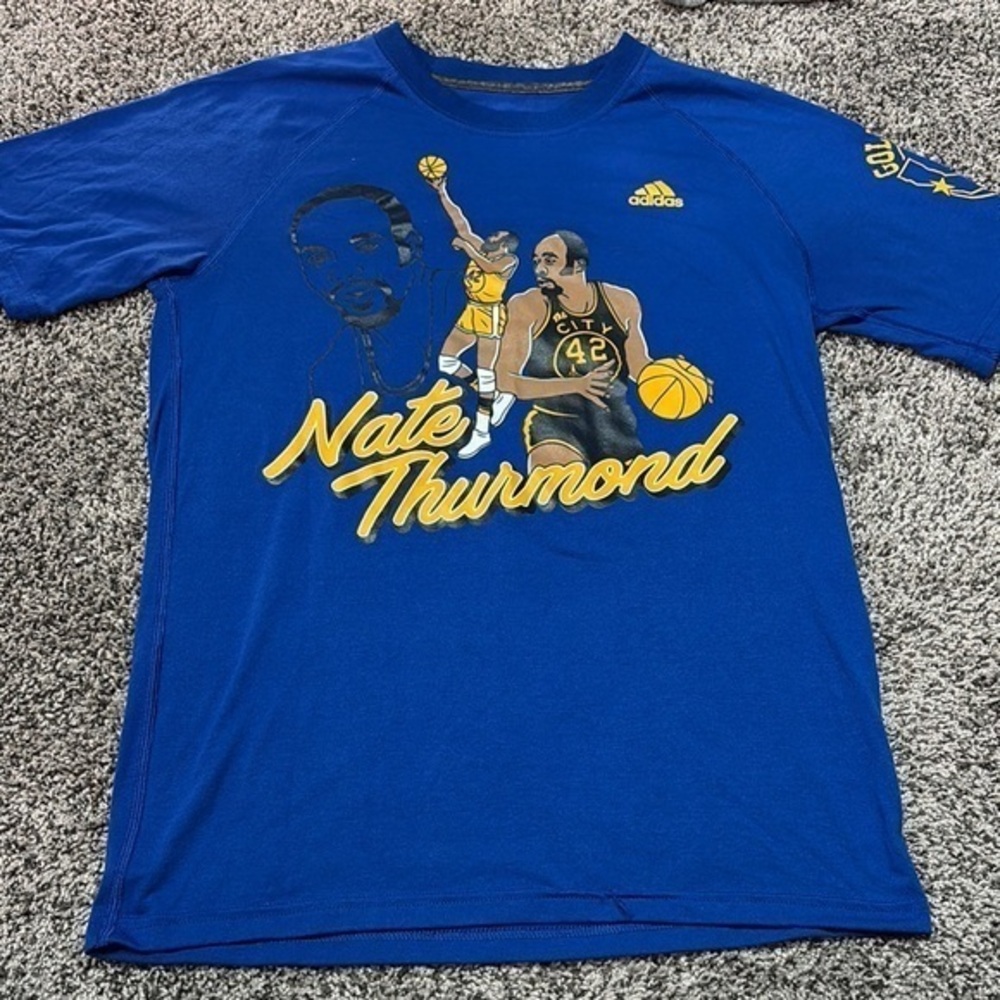 Adidas Blue Nate Thurmond Basketball Tee